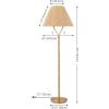 SAFAVIEH Lighting Collection Nola Coastal Boho Natural & Gold Rattan 2-Light 60-inch Pull-Chain Floor Lamp (LED Bulbs Included)(Natural/Gold)