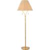SAFAVIEH Lighting Collection Nola Coastal Boho Natural & Gold Rattan 2-Light 60-inch Pull-Chain Floor Lamp (LED Bulbs Included)(Natural/Gold)