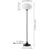 SAFAVIEH Lighting Collection Nomi Modern Black/White 63-inch Standing Floor Lamp (LED Bulb Included)