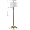 SAFAVIEH Lighting Collection Norla White Farmhouse 61-inch Standing Floor Lamp (LED Bulb Included)(Gold)
