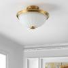 SAFAVIEH Lighting Collection Okami Brass Flush Mount (LED Bulbs Included)