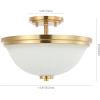 SAFAVIEH Lighting Collection Okami Brass Flush Mount (LED Bulbs Included)