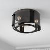 SAFAVIEH Lighting Collection Olen Modern Chrome/Black Flush Mount (LED Bulbs Included)