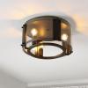 SAFAVIEH Lighting Collection Olen Modern Chrome/Black Flush Mount (LED Bulbs Included)