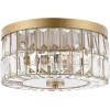 SAFAVIEH Lighting Collection Parda Art Deco Glam Brass Flush Mount (LED Bulbs Included)