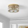 SAFAVIEH Lighting Collection Parda Art Deco Glam Brass Flush Mount (LED Bulbs Included)