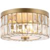 SAFAVIEH Lighting Collection Parda Art Deco Glam Brass Flush Mount (LED Bulbs Included)