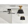 SAFAVIEH Lighting Collection Parkes Modern Black/Brass Flush Mount (LED Bulbs Included)