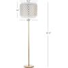 SAFAVIEH Lighting Collection Priscilla Modern Contemporary Farmhouse Gold 62-inch Living Room Bedroom Home Office Standing Floor Lamp (LED Bulb Included)