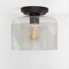 SAFAVIEH Lighting Collection Rianne Farmhouse Black Flush Mount (LED Bulb Included)