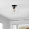 SAFAVIEH Lighting Collection Rianne Farmhouse Black Flush Mount (LED Bulb Included)