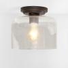 SAFAVIEH Lighting Collection Rianne Farmhouse Black Flush Mount (LED Bulb Included)