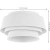 SAFAVIEH Lighting Collection Soraya White 3-light 14-inch Layered Flush Mount (LED Bulbs Included)