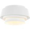 SAFAVIEH Lighting Collection Soraya White 3-light 14-inch Layered Flush Mount (LED Bulbs Included)