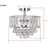 SAFAVIEH Lighting Collection Vaxcel Art Deco Glam Chrome/ Clear 14-inch Diameter 3-light Flush Mount Ceiling Light Fixture (LED Bulbs Included)
