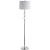 SAFAVIEH Lighting Collection Venezia Clear Crystal/ Chrome 61-inch Living Room Bedroom Home Office Standing Floor Lamp (LED Bulb Included)(Crystal)
