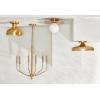 SAFAVIEH Lighting Collection Willet Contemporary Gold Flush Mount (LED Bulbs Included)