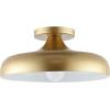 SAFAVIEH Lighting Collection Willet Contemporary Gold Flush Mount (LED Bulbs Included)