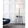 Safavieh FLL4010A Lighting Collection Ciro 58″ Side Table Black Floor Lamp, Metal