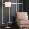 Safavieh Home Collection Melrose White and Wood Finish Floor Lamp