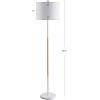 Safavieh Home Collection Melrose White and Wood Finish Floor Lamp
