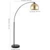 Safavieh Lighting Collection Glarien Mid-Century 70-inch Gold/Black Arc Floor Lamp (LED Bulb Included)