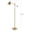 Safavieh Lighting Dagen Brass Gold Adjustable Floor Lamp (LED Bulb Included)