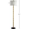 Safavieh Lighting Kolten Antique Brass 60.5-inch Floor Lamp (LED Bulb Included)