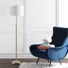 Safavieh Lighting Pierson Adjustable Brass Gold and Frost White Floor Lamp (LED Bulb Included)