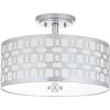 SAFAVIEH Collection Cedar Linked 3 15″ Flush Mount Light(Silver)