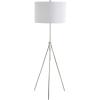 SAFAVIEH FLL4007B Lighting Collection Cipriana Nickel Floor Lamp, 0, Silver/White(Silver / White)