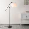 SAFAVIEH Home Collection Newbrook Black 62-inch Reading Task Swing Arm Floor Lamp (LED Bulb Included)