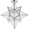 SAFAVIEH Lighting Collection Abrielle Art Deco Geometric Nickel Flush Mount (LED Bulbs Included)(Nickle)