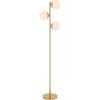 SAFAVIEH Lighting Collection Devlyn Mid-Century Modern Gold 63-inch 3-Light Floor Lamp