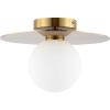 SAFAVIEH Lighting Collection Finlay Gold Orb Flush Mount (LED Bulbs Included)