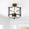 SAFAVIEH Lighting Collection Grenten Oil Rubbed Bronze 3-Light Kitchen Bathroom Dining Bedroom Foyer Hallway Flush Mount (LED Bulbs Included)