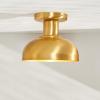 SAFAVIEH Lighting Collection Helm Chrome Flush Mount (LED Bulbs Included)(Brass)