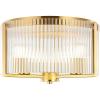 SAFAVIEH Lighting Collection Jetra Brass Flush Mount (LED Bulbs Included)