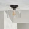 SAFAVIEH Lighting Collection Rianne Farmhouse Black Flush Mount (LED Bulb Included)