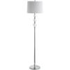 SAFAVIEH Lighting Collection Venezia Clear Crystal/ Chrome 61-inch Living Room Bedroom Home Office Standing Floor Lamp (LED Bulb Included)(Crystal)