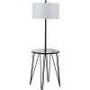 Safavieh FLL4010A Lighting Collection Ciro 58″ Side Table Black Floor Lamp, Metal