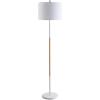Safavieh Home Collection Melrose White and Wood Finish Floor Lamp