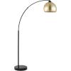 Safavieh Lighting Collection Glarien Mid-Century 70-inch Gold/Black Arc Floor Lamp (LED Bulb Included)