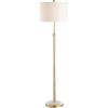Safavieh Lighting Pierson Adjustable Brass Gold and Frost White Floor Lamp (LED Bulb Included)