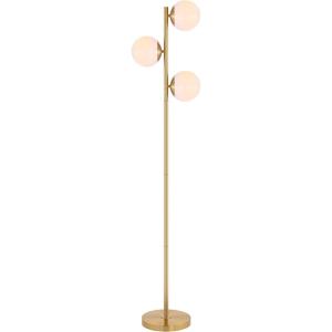 SAFAVIEH Lighting Collection Devlyn Mid-Century Modern Gold 63-inch 3-Light Floor Lamp