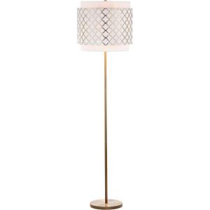 SAFAVIEH Lighting Collection Priscilla Modern Contemporary Farmhouse Gold 62-inch Living Room Bedroom Home Office Standing Floor Lamp (LED Bulb Included)