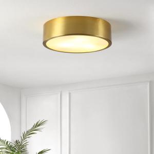 SAFAVIEH Lighting Collection Reda Brass Flush Mount (LED Bulbs Included)