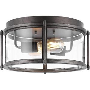 SAFAVIEH Lighting Collection Tiller Antique Silver Flush Mount (LED Bulbs Included)