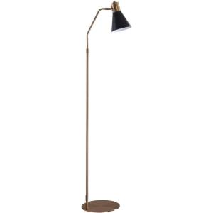 Safavieh Lighting Collection Grania Gold and Black 60-inch Floor Lamp