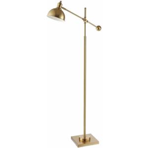 Safavieh Lighting Dagen Brass Gold Adjustable Floor Lamp (LED Bulb Included)
